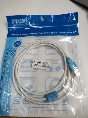 Stone 1.5 Meter USB 2.0 High Speed Printer Cable for HP, Canon, Scanner A USB Male to B Printer Male Cable (Compatible with Computer, Printer, Laptop, Scanner Etc.,)
